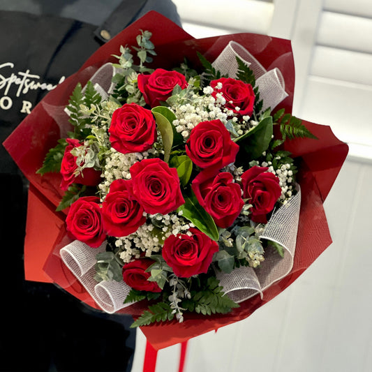 Dozen Ruby Red Roses