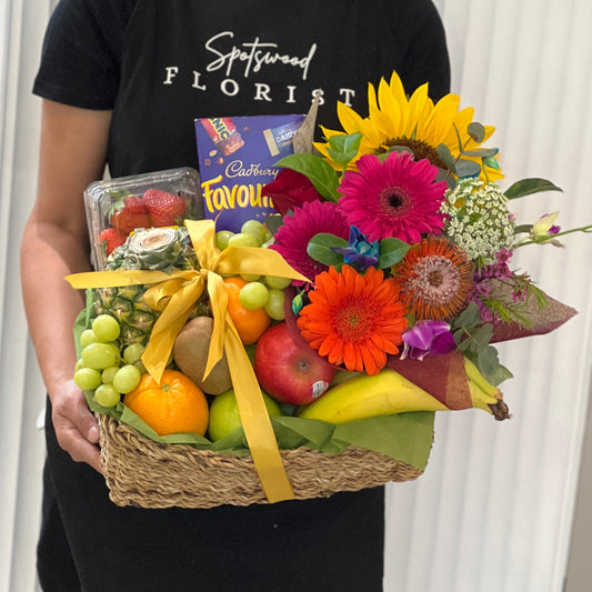 Fruit Flowers Chocolates Basket