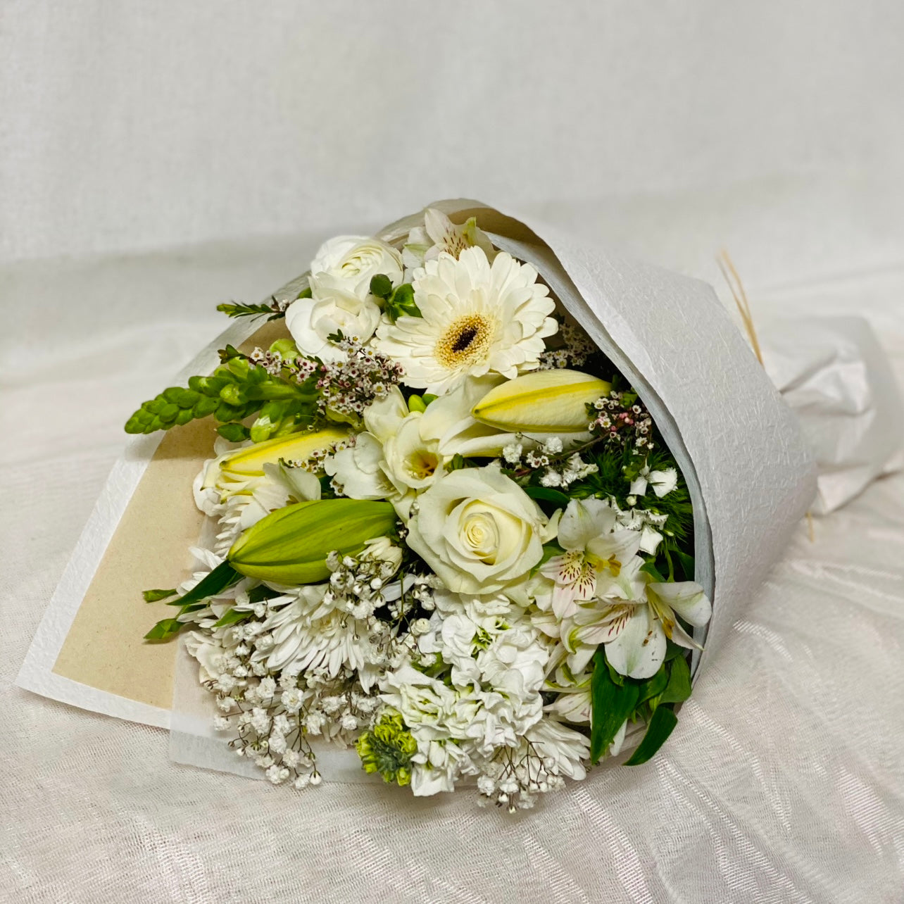 Gentle Embrace White Bouquet