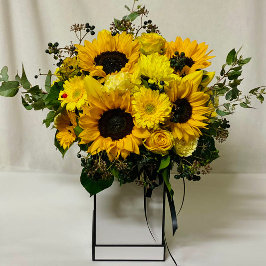 Happy Days Sunflowers Hat Box