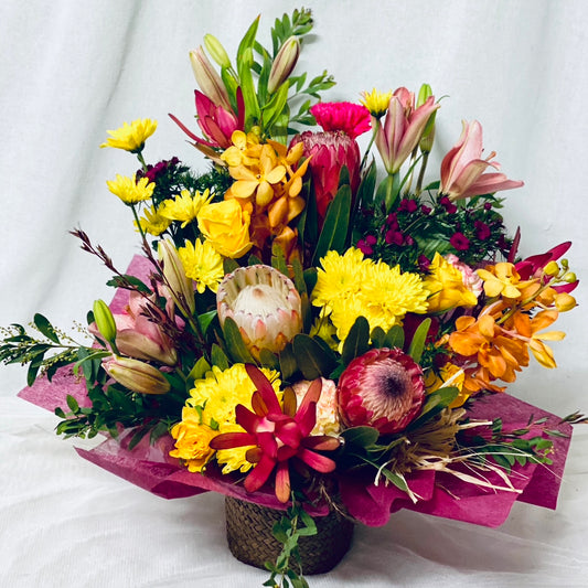 Natives Garden Floral Basket